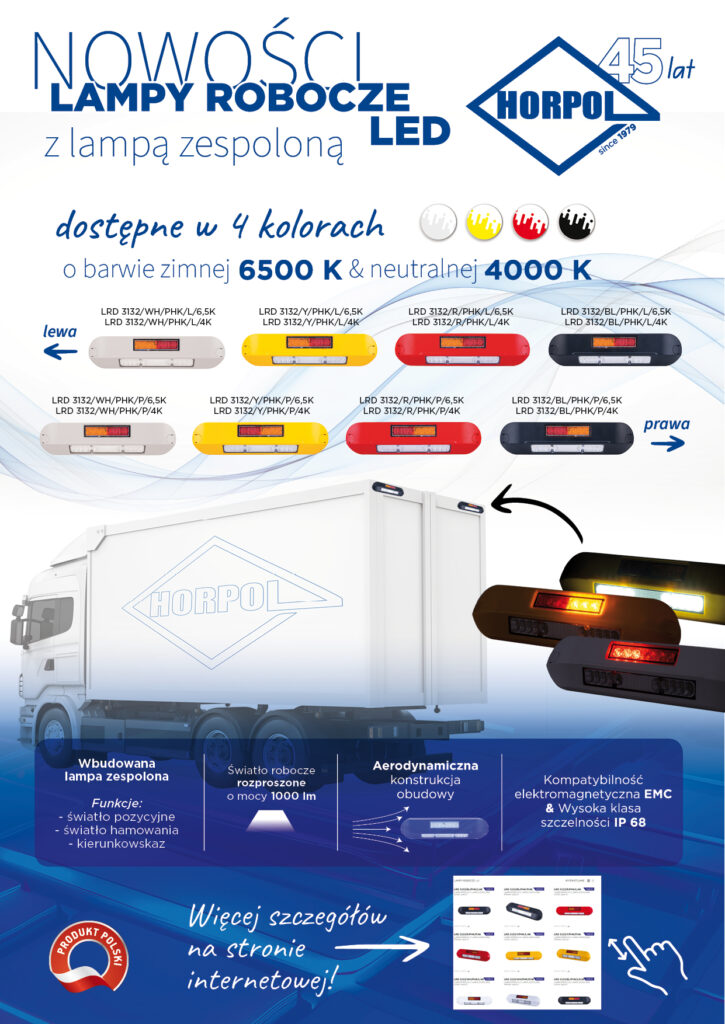 Horpol lampa robocza z lampą zespoloną LRD