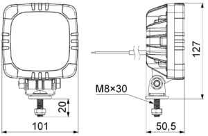 Lampa robocza LRD 2679/RED