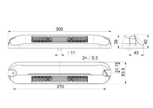 Lampa robocza LRD 3042/Y-AM Horpol